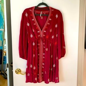 Free People snowflake tunic dress size small